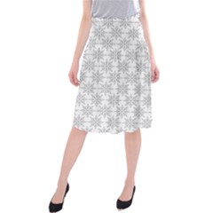 Ornamental Decorative Floral Midi Beach Skirt