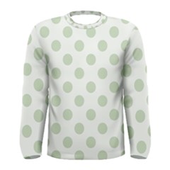 Green Dots Modern Pattern Paper Men s Long Sleeve Tee