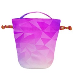 Low Poly Triangle Pattern Drawstring Bucket Bag by Wegoenart