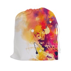 Paint Splash Paint Splatter Design Drawstring Pouch (xxl) by Wegoenart