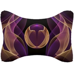 Fractal Glass Ball Bright Sphere Seat Head Rest Cushion by Wegoenart