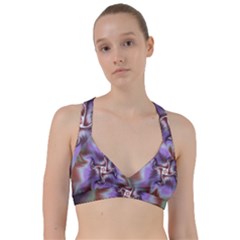 Fractal Rainbow Colorful Pattern Sweetheart Sports Bra by Wegoenart