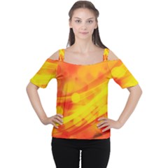 Abstract Background Design Cutout Shoulder Tee