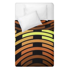 Fractal Orange Texture Waves Duvet Cover Double Side (single Size) by Wegoenart