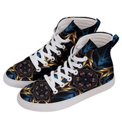 Pattern Texture Copper Teal Design Men s Hi-top Skate Sneakers by Wegoenart