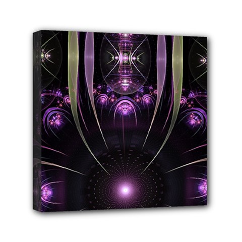 Fractal Purple Elements Violet Mini Canvas 6  x 6  (Stretched)