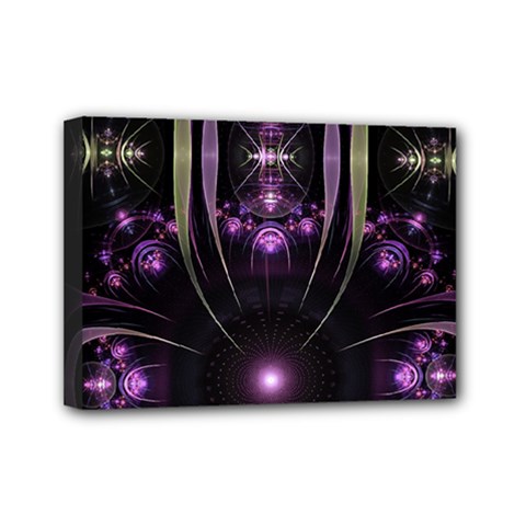 Fractal Purple Elements Violet Mini Canvas 7  x 5  (Stretched)