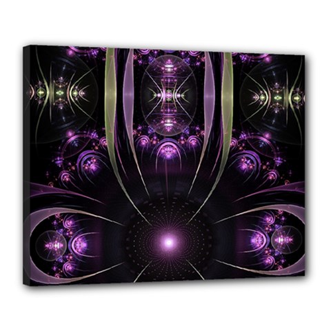 Fractal Purple Elements Violet Canvas 20  x 16  (Stretched)