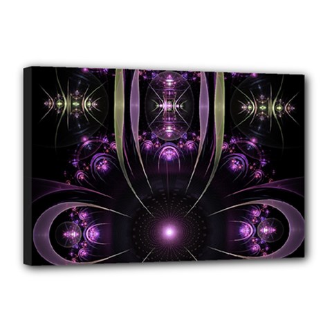 Fractal Purple Elements Violet Canvas 18  x 12  (Stretched)