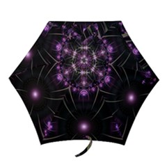 Fractal Purple Elements Violet Mini Folding Umbrellas