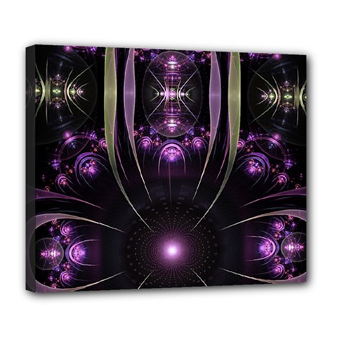 Fractal Purple Elements Violet Deluxe Canvas 24  x 20  (Stretched)