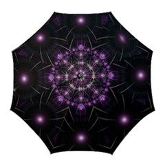 Fractal Purple Elements Violet Golf Umbrellas