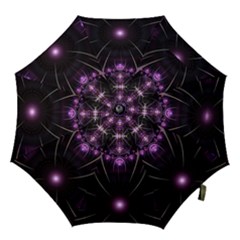 Fractal Purple Elements Violet Hook Handle Umbrellas (Medium)