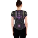 Fractal Purple Elements Violet Crew Neck Crop Top View2