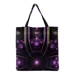 Fractal Purple Elements Violet Grocery Tote Bag