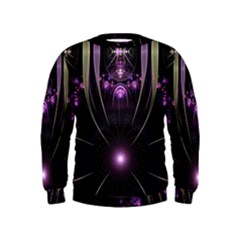 Fractal Purple Elements Violet Kids  Sweatshirt