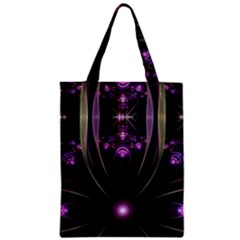Fractal Purple Elements Violet Zipper Classic Tote Bag