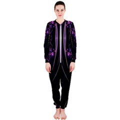 Fractal Purple Elements Violet OnePiece Jumpsuit (Ladies) 