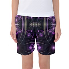 Fractal Purple Elements Violet Women s Basketball Shorts