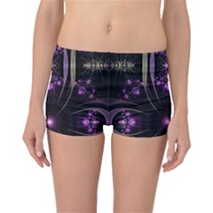 Fractal Purple Elements Violet Boyleg Bikini Bottoms