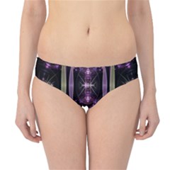 Fractal Purple Elements Violet Hipster Bikini Bottoms