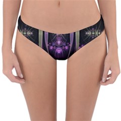 Fractal Purple Elements Violet Reversible Hipster Bikini Bottoms