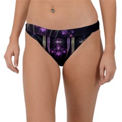 Fractal Purple Elements Violet Band Bikini Bottom
