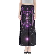 Fractal Purple Elements Violet Full Length Maxi Skirt