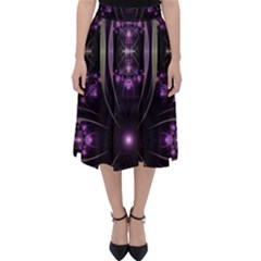 Fractal Purple Elements Violet Classic Midi Skirt