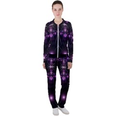 Fractal Purple Elements Violet Casual Jacket and Pants Set