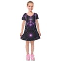 Fractal Purple Elements Violet Kids  Short Sleeve Velvet Dress View1