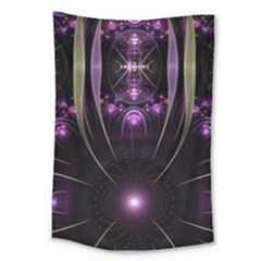 Fractal Purple Elements Violet Large Tapestry