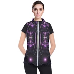 Fractal Purple Elements Violet Women s Puffer Vest