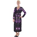 Fractal Purple Elements Violet Velvet Maxi Wrap Dress View1