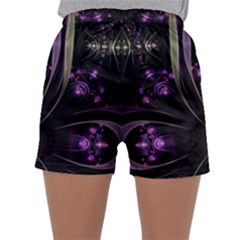 Fractal Purple Elements Violet Sleepwear Shorts