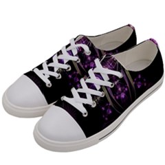 Fractal Purple Elements Violet Women s Low Top Canvas Sneakers