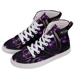 Fractal Purple Elements Violet Women s Hi-Top Skate Sneakers