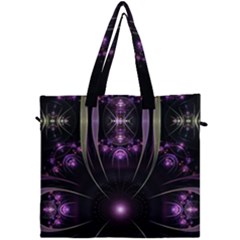 Fractal Purple Elements Violet Canvas Travel Bag