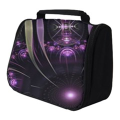 Fractal Purple Elements Violet Full Print Travel Pouch (small)