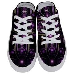 Fractal Purple Elements Violet Half Slippers