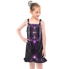 Fractal Purple Elements Violet Kids  Overall Dress