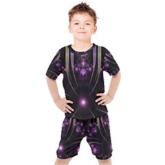 Fractal Purple Elements Violet Kid s Set
