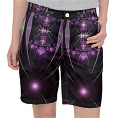 Fractal Purple Elements Violet Pocket Shorts