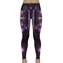 Fractal Purple Elements Violet Lightweight Velour Classic Yoga Leggings