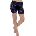 Fractal Purple Elements Violet Lightweight Velour Yoga Shorts View1