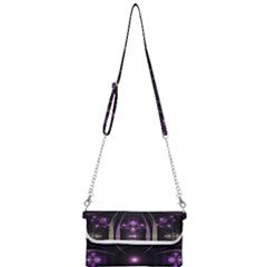 Fractal Purple Elements Violet Mini Crossbody Handbag