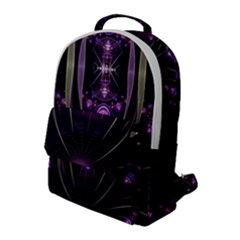 Fractal Purple Elements Violet Flap Pocket Backpack (Large)