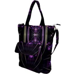 Fractal Purple Elements Violet Shoulder Tote Bag