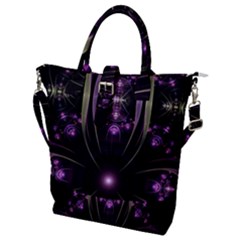 Fractal Purple Elements Violet Buckle Top Tote Bag