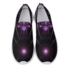 Fractal Purple Elements Violet Women s Slip On Sneakers